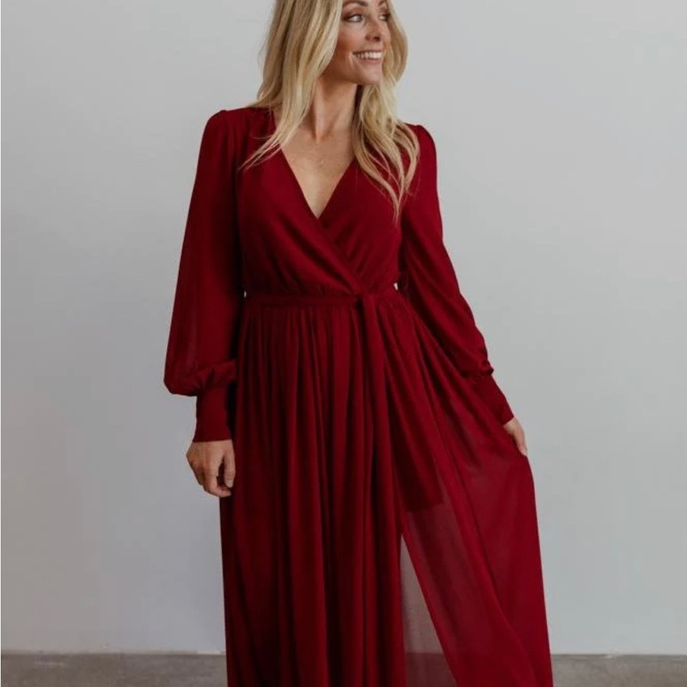 Baltic Born Celine Maxi Dress - Color: Wine - Size: L - NWT